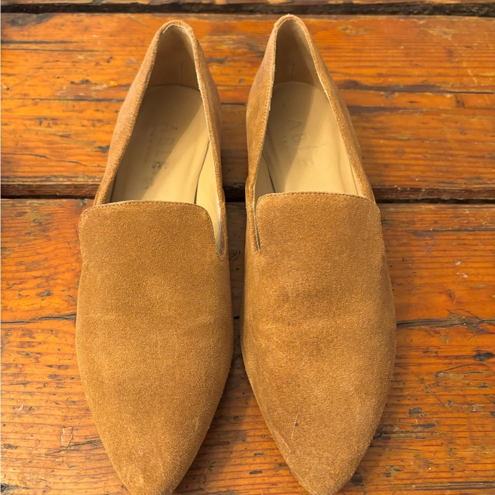 ABLE Tan Suede Loafers